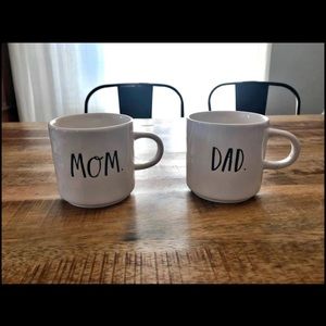 NEW Rae Dunn Stem Mom & Dad Mugs